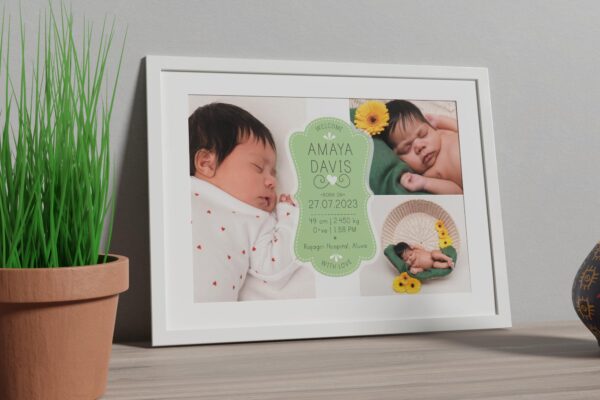 Amma's Diary Newborn Baby Birth Details Photo Frame 003 Amma's Diary Newborn Baby Birth Details Photo Frame 003